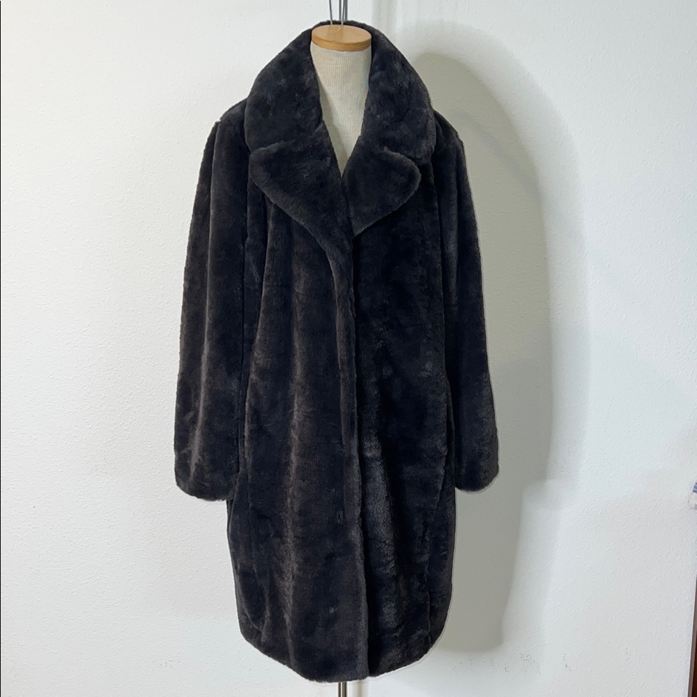 NVLT Anthropologie Faux Fur Long Coat